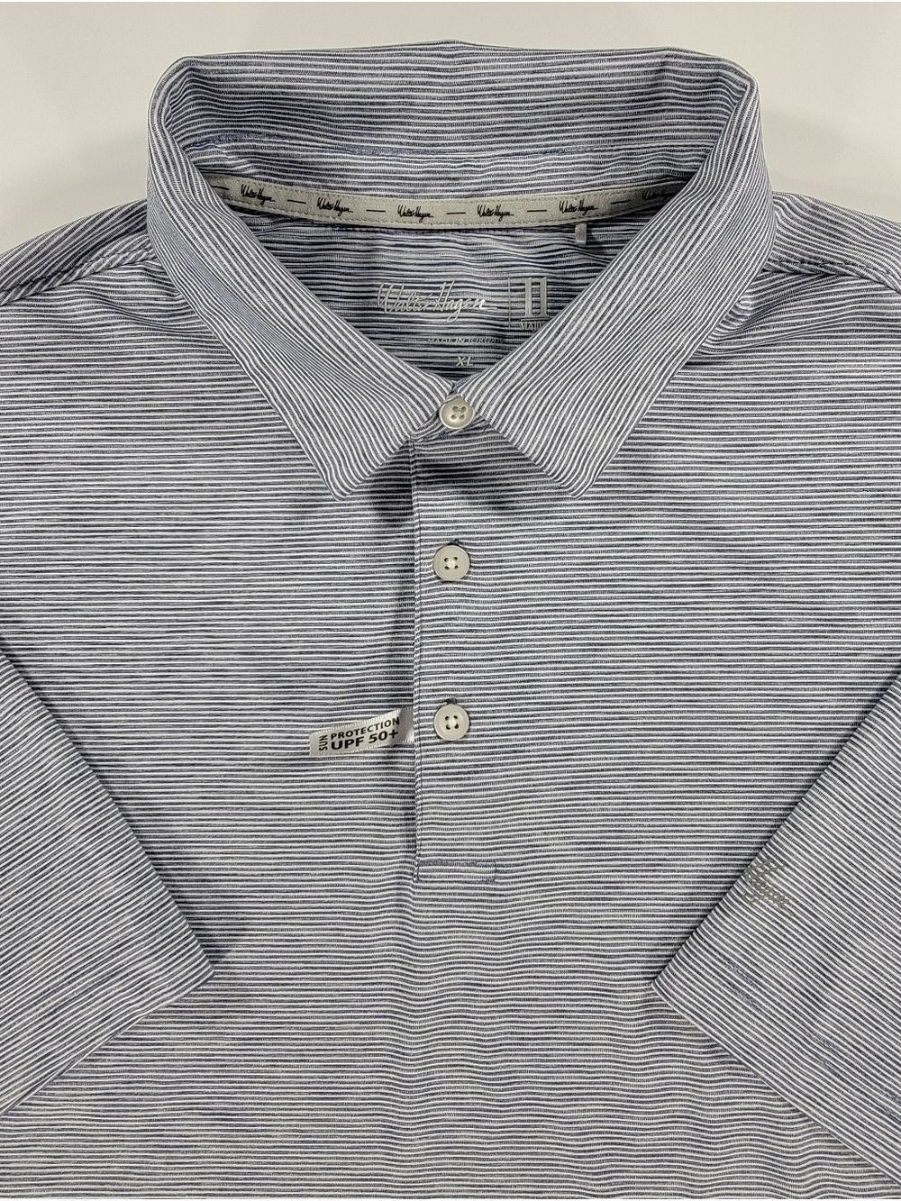 NEW Walter Hagen Performance Golf Polo Men's XL Blue Striped Stretch NWOT